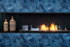 Ecosmart Fire Flex 158BY Bay Fireplace Insert - Black Finish / Stainless Steel Burner - ESF.FX.158BY